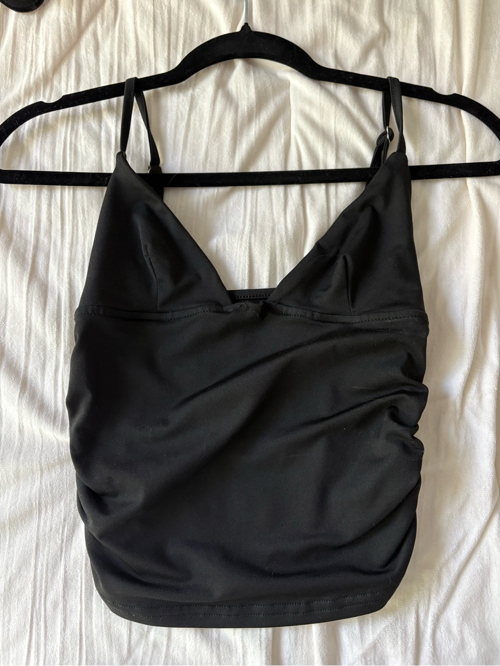 SHEIN Black Spaghetti Strap Crop Top